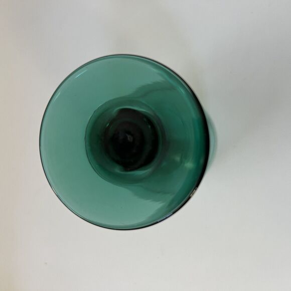 Set of 8 Vintage Libbey Teardrop Juniper Green Wine Glasses Water Goblet Bundle - Picture 11 of 12